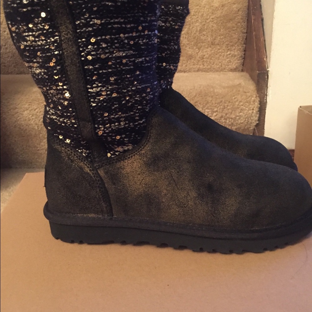 Ugg Sequin Knit Boots